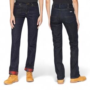 Carhartt Women's flannel lined Jeans - Dark Blue
